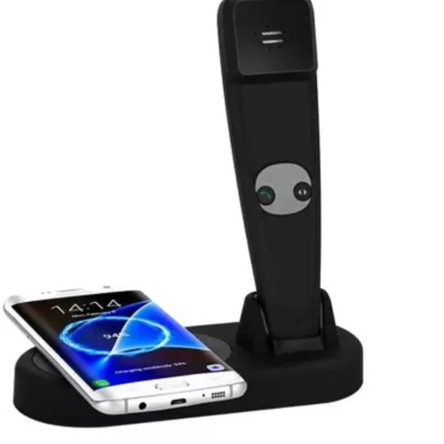 משטח טעינה אלחוטי לאייפון X/8PLUS/8 מהיר 2 ב-1  ומשטח טעינה נייד עם דיבורית Bluetooth - משטח טעינה חכם 2 ב-1