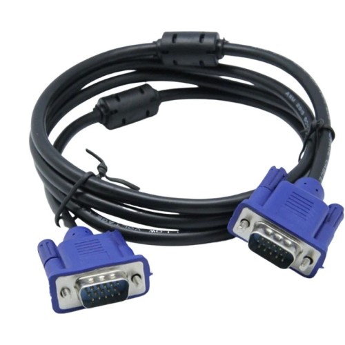 כבל VGA באורך עד 1.5 מטר, חיבור זכר לזכר 15 פינים, לחיבור מסך מחשב, מקרן, מחשב אישי, טלוויזיה ועוד!