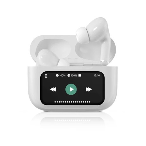 אוזניות בלוטוס אלחוטיות עם תיבת טעינה כולל מסך דיגיטלי