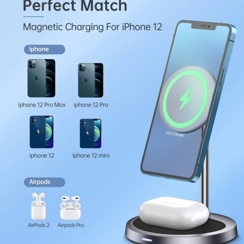 מעמד טעינה אלחוטי Choetech Magsafe לטעינה מהירה 2 ב-1