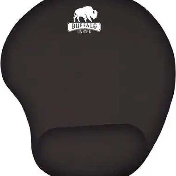 משטח לעכבר פד ג’ל ארגונומי שחור מבית Buffalo