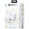 מטען קיר כפול PD+USB - 65W - עם כבל טייפ-סי ל-Lightning - דגם Sttc65w בטכנולוגיית GaN - חברת SmarTech - איכות מושלמת
