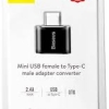 מתאם Baseus Micro USB ל-USB Type c - שחור
